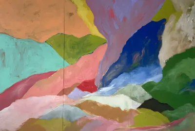 Somewhere I Can Feel Safe (Acrylic on Wood, 6' x 4')