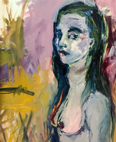 Self-Portrait (Oil on Wood)