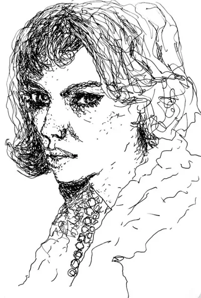 Woman in fur and pearls