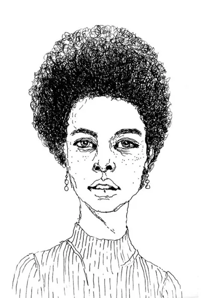Woman with magnificent hair