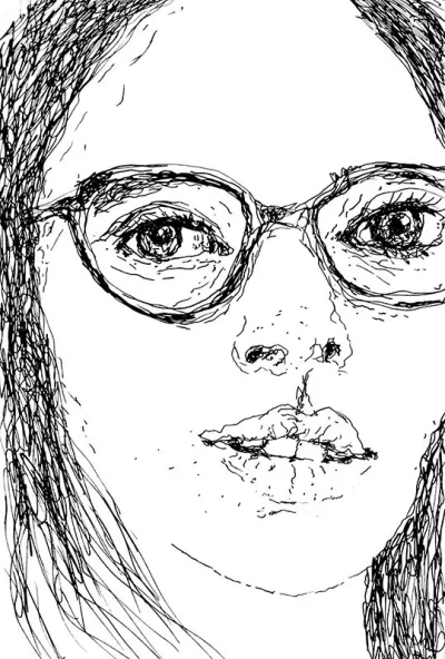 Woman wearing glasses