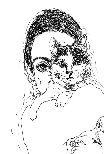 Woman with cat
