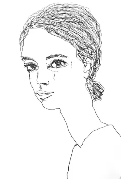 Woman with giraffe neck